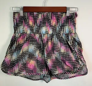 FP Movement The Way Home Shorts Multicolor Ikat Striped High Rise Smocked Medium thumbnail 1