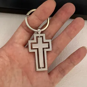 Cross Keychain Charm for Men Women Car Keychain Key Ring Bag Charm Couple Gifts thumbnail 6