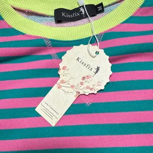 Kissfix multicoloured striped sweatshirt Size M #kawaii #pastel thumbnail 3