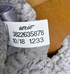 Aerie Grey Sherpa Half-Button Pullover Sweatshirt, Size L thumbnail 4
