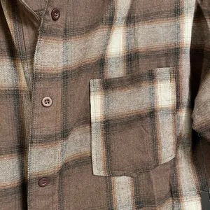 Baylor Brown Flannel Fall Winter Button Down Flannel Small NWT thumbnail 3