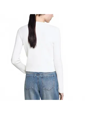 Mango Cotton Blend Button Knit Cardigan Mili Off White Size Medium thumbnail 8