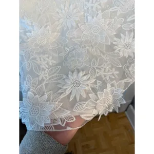 Zara Embroidered White Floral Dress Size Large NWT thumbnail 9