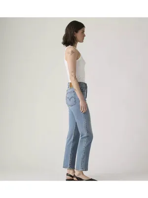 Levi's 30x28 Premium Wedgie Straight Ankle Women's Jeans Invest Access Med Wash thumbnail 4
