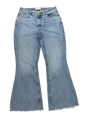 We The Free “Free People” Curvy Vintage High Rise Flare Denim Jeans Size 30 thumbnail 1