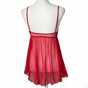 Sexy Mesh Marabou Lingerie Babydoll thumbnail 5