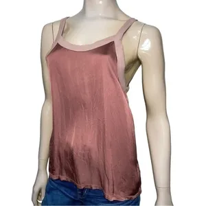 Nation Ltd. Women’s Size S Brown Copper Lakota Sateen Viscose Tank Top thumbnail 3