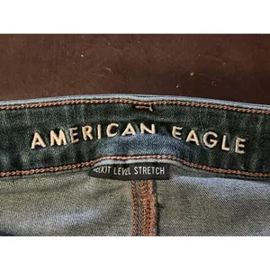 American Eagle Outfitters Jeans Womens 6 Medium Wash Jegging Crop Distressed thumbnail 7