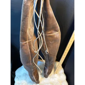 Taupe Velvet Over The Knee Thigh High Block Heel Boots Size 8 like New! thumbnail 5