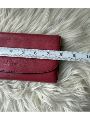 Coach Pink Leather Wallet with Zip Pocket thumbnail 6