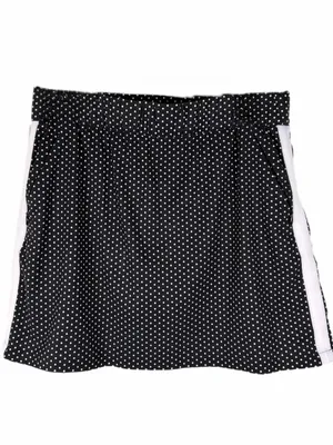 TALBOTS Athletic Skort Black with White Polka Dots & Side White Stripe Medium thumbnail 2