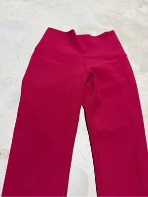 Calia Carrie underwood Women's ribbed Active Leggings red small thumbnail 2