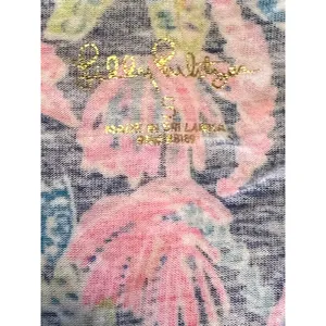 Lilly Pulitzer Oyster Bay Navy Seen And Herd PJ Knit Button Up Top | S thumbnail 4