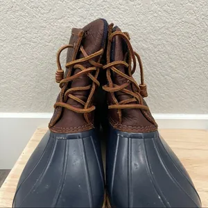 Sperry Saltwater Brown & Blue‎ Duck Boots 10 thumbnail 8