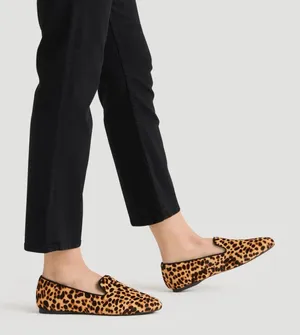 BIRDIES The Starling cheetah‎ calf hair loafers Size 8.5 thumbnail 1