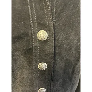 Y2K‎ Dress Barn Black Suede Leather Jacket Women’s Small Snap Front Boho Western thumbnail 3