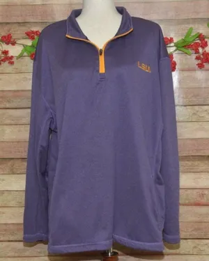 LSU Tigers Knights Apparel Unisex XL Purple 1/4 Zip Pullover Fleece NCAA thumbnail 1