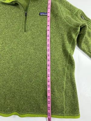 Patagonia Better Sweater Quarter‎ Zip Fleece Pullover Sage Green Womens XL Hike thumbnail 4