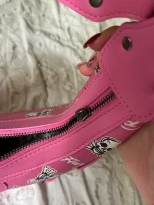 Ed Hardy Pink Floral & Skull Shoulder Bag thumbnail 11
