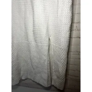 Madden NYC White Pointelle Crochet Knit Midi‎ Dress V-Neck Adjustable Straps XL thumbnail 3