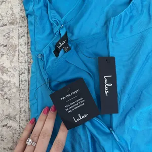 Lulus Attention Seeker Bright Blue Cowl Neck Maxi Dress Size Small NWT Formal thumbnail 5
