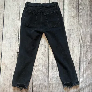 Abercrombie & Fitch Womens 27 Faded Black Ultra‎ High Rise Straight Ankle Jeans thumbnail 10