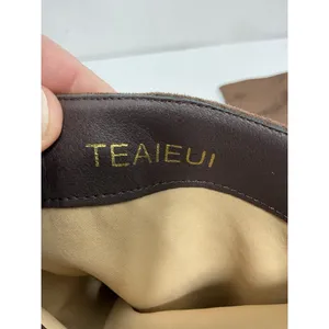 Womans New Teaieui Slouchy Pull On Knee High Stiletto Boots Size 8.5 Brown thumbnail 4