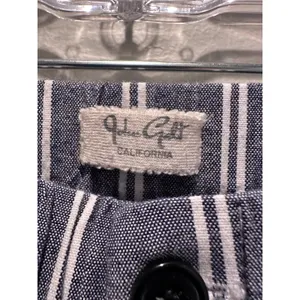 Brandy Melville John Galt Blue Gray White Pinstripe Cotton Trouser‎ Pants XS thumbnail 3