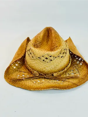 Scala Women’s Cattlemen Western Hat, 100% Rafia with Turquoise Beaded Design, OS thumbnail 7