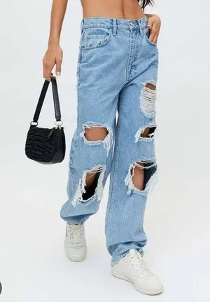 BDG High Rise Baggy Distressed Size 31 thumbnail 1