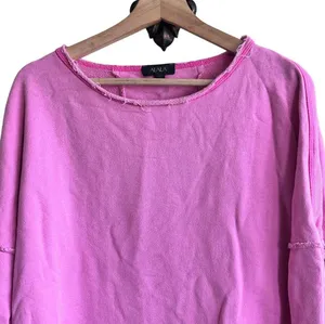 ALALA Revolve Cypher Distressed Sweatshirt Pink Pullover Small thumbnail 4