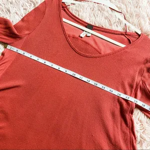 Free People Malibu High-Low Thermal Top in Red XS thumbnail 5