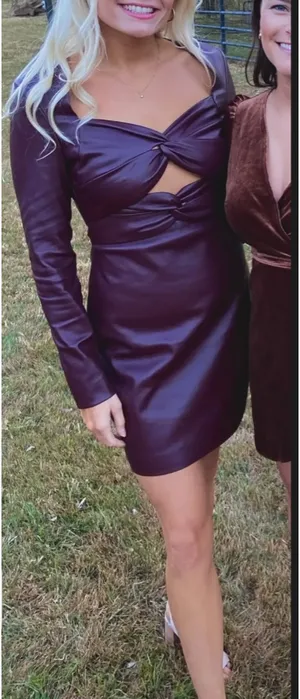 One33 Social Faux Leather Twist Dress thumbnail 4