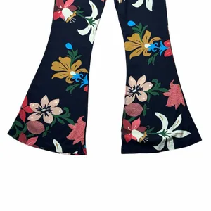 Farm Rio x Anthropologie Floral Calla Flared Pants Womens XS thumbnail 7