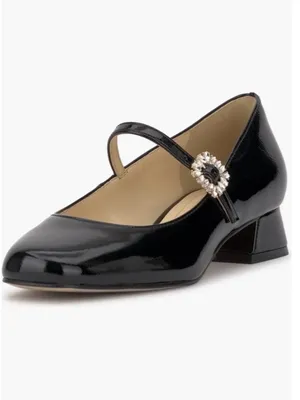 Jessica Simpson Black Patent Mary Jane Pumps with Jeweled Buckle Size 8.5 thumbnail 4