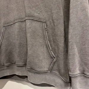 Aerie Sweatshirt Hoodie Notch Neck Taupe Brown Distressed Oversized XS‎ thumbnail 3