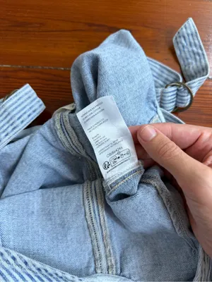 We The Free Free People High Roller Railroad Stripe Cotton Overalls Sz XS 🧡🍄 thumbnail 9