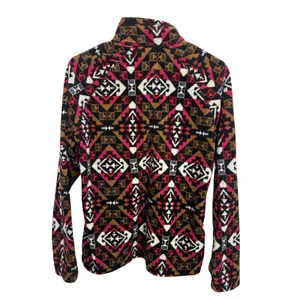 Eddie Bauer Southwestern Aztec Print Fleece Quarter Zip Size Medium thumbnail 3