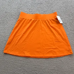 Forever 21 Womens Neon Orange Mini Skirt Size M NWT Elastic Waist Stretch Short thumbnail 2