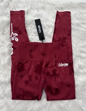 Civil Regime Blush Red Reaper Wash Kelly Seamless Leggings Size XS thumbnail 1