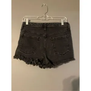 Mossimo Supply Co Black Distressed High Rise Short Denim Shorts Size 8 thumbnail 3