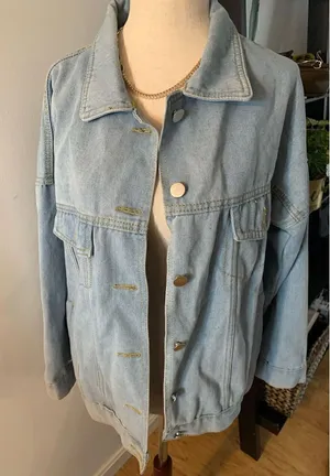 Jean jacket with print of the back size medium thumbnail 1