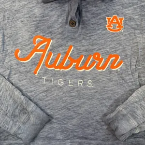 Auburn Tigers Rivalry Threads Women's Small Cropped Long Sleeve Henley Shirt thumbnail 4