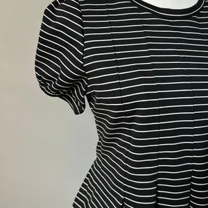 Maeve by Anthropologie Striped Peplum Blouse Top Fitted Size Small thumbnail 6