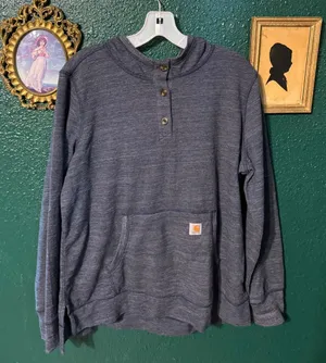 Carhartt Blue Slightly Fitted Lightweight Hoodie Size XL thumbnail 1