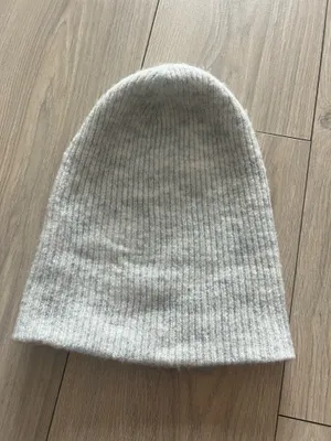 American Eagle Outfitters AE Marled Knit Gray White Beanie Hat Winter Fall thumbnail 2