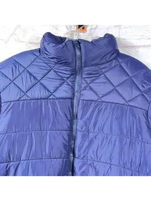 Women’s Navy Blue Quilted Puffer Jacket Size XL thumbnail 3