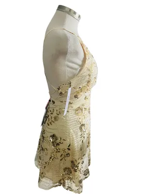 Princess Polly Steffie Beaded Strappy Minidress Yellow Size 2 NWT thumbnail 6