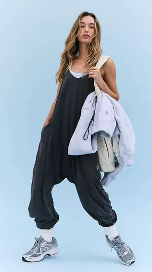 Free People Movement Hotshot Onesie – Washed Black – Size XS thumbnail 1