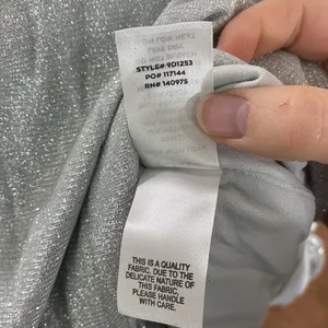 Lulus Keep Your Shine On Light Grey Metallic Faux-Wrap Maxi Dress size M thumbnail 14